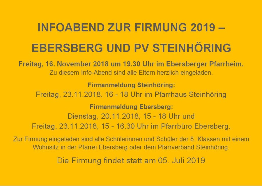 2019 Firmung