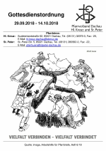 GDO: Sa., 29.09.2018 bis So., 14.10.2018