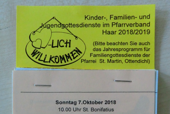 Hinweis auf Abreißkalender für Kinder