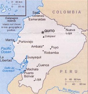 Ecuador, Karte